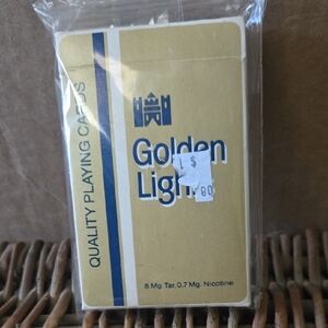 Vtg Quality Playing Cards - Gold